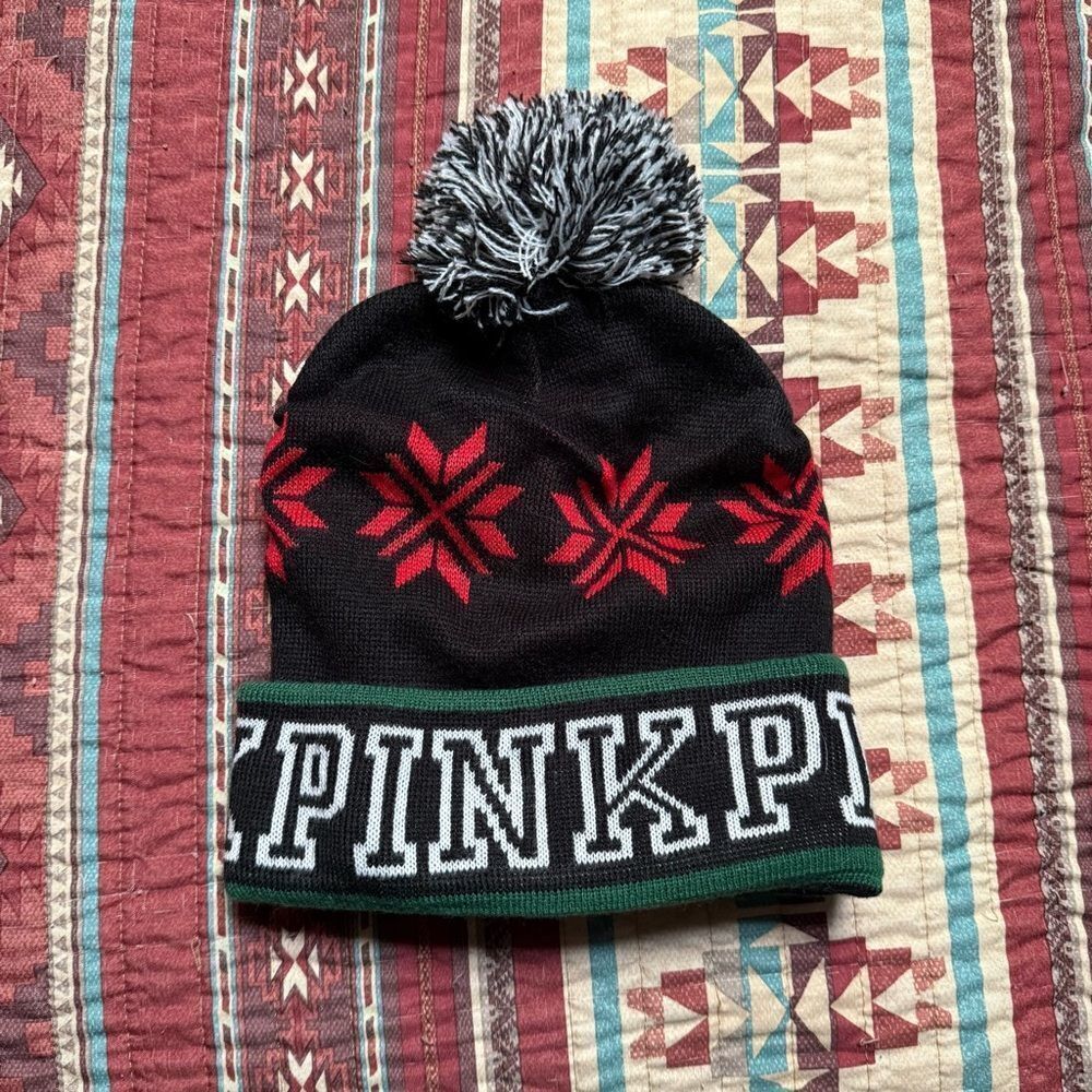 PINK Victoria’s Secret Pom Pom beanie
